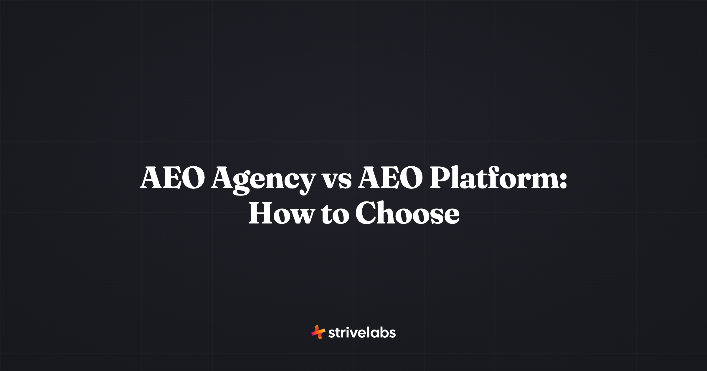 AEO Agency vs AEO Platform: How to Choose